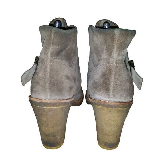 UGG Australia Crepe Boots Women Sz 9 Block Heel Suede Buckle Winter Boho - Picture 5 of 9
